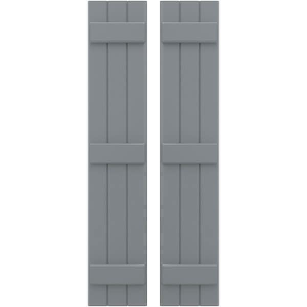 Ekena Millwork Americraft 3-Board, 3 Batten Exterior Real Wood Joined Board-n-Batten Shutters, ARW401BB311X39CHH, PR ARW401BB311X39CHH - main
